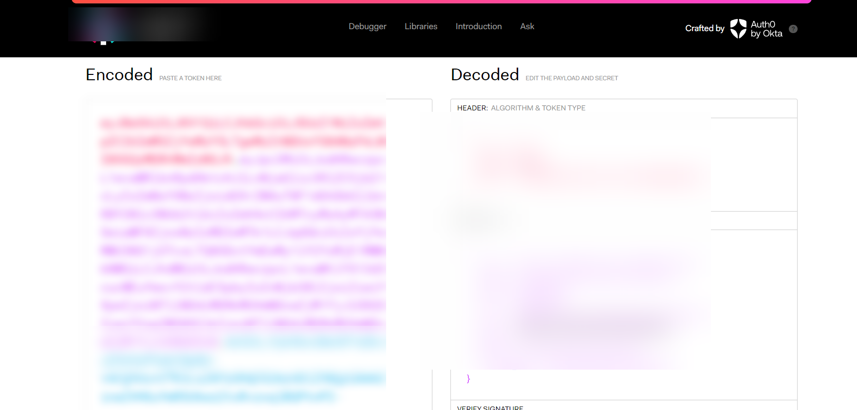 PoC — JWT decoded showing valid token issued by production identity server